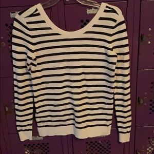 Loft black and white lightweight sweater